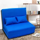 椅的世界【嫚達】單人沙發床椅藍