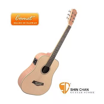 Comet 雲杉單板+虎紋楓木側背板Baby小吉他36吋(C-145EQ)+原廠搭載美國Fishman拾音器