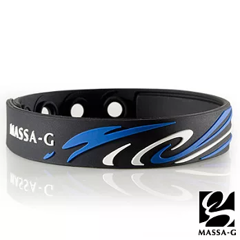 MASSA-G【風起】鍺鈦能量紓壓手環藍白
