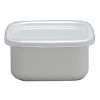 《野田琺瑯》方型附蓋儲物罐(小型)白色