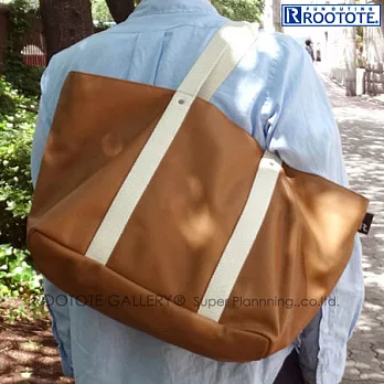 日本ROOTOTE皮質大容量手提袋-焦糖色(743001)