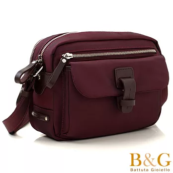 【B&G】都會悠遊多隔層斜背包(神秘棗紅)