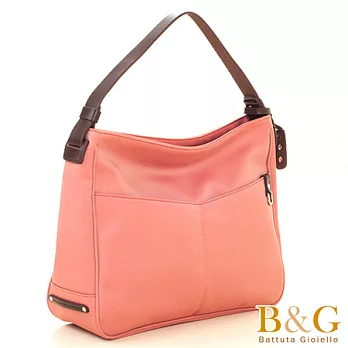 【B&G】OL極簡俐落A4通勤肩背包(蜜桃粉)