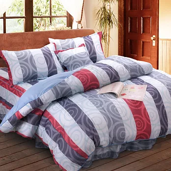 【別緻-紅】台灣精製雙人六件式床罩組