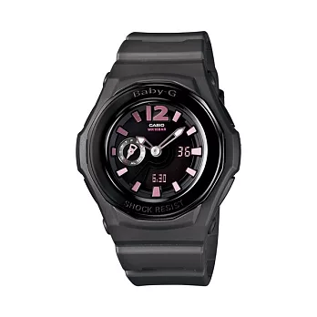 BABY-G 一縷相思兩樣情時尚運動腕錶-黑-BGA-143-8B