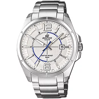 CASIO EDIFICE 詮釋生活日期時尚腕錶(銀白)