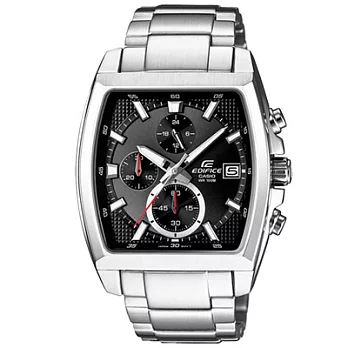 CASIO EDIFICE 簡約風尚都會運動腕錶(銀黑)