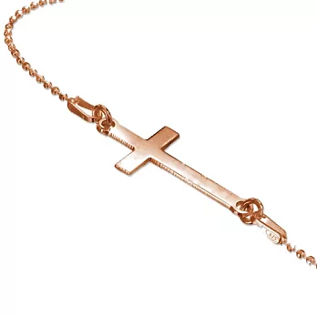 【Anna Lou OF LONDON】倫敦品牌 cross 信念十字架細緻項鍊~玫瑰金