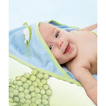 美國Bunnies By The Bay海灣兔,藍小兔純棉包巾毯,Bundle Blanket-Blue