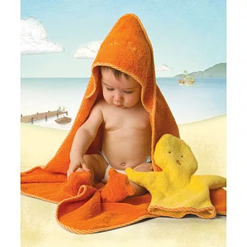 美國Bunnies By The Bay海灣兔,黃毛鴨沐浴包巾手偶組,Emmit’s Splish Splash Set