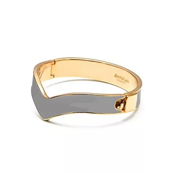 【Anna Lou OF LONDON】倫敦品牌 chevron 細緻粉彩塘瓷手環灰色