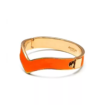 【Anna Lou OF LONDON】倫敦品牌 chevron 細緻粉彩塘瓷手環螢光橘