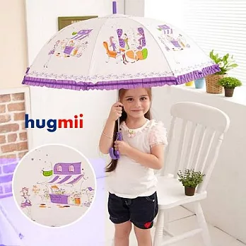 【Hugmii】童話系列花邊兒童雨傘_紫色
