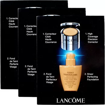 LANCOME 蘭蔻 超抗痕雙層粉底精華精巧版SPF20(#01)3入