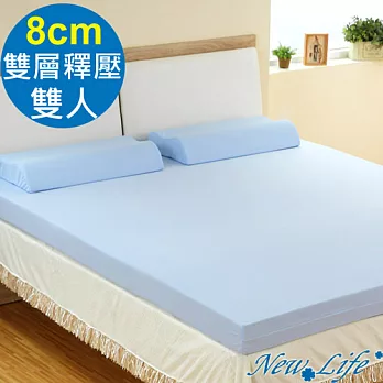 NEW LIFE 樂活舒眠竹炭8cm記憶床墊-雙人