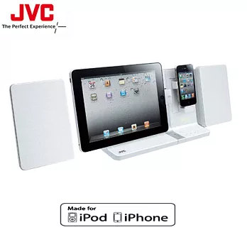【超值福利品】JVC 魅力四色多媒體iPad/USB音響-白色UX-VJ5-W