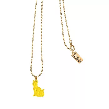 【Anna Lou OF LONDON】倫敦品牌 precious jewel 立體貓咪長項鍊~奶油黃