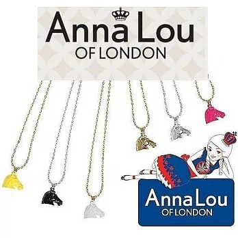 【Anna Lou OF LONDON】倫敦品牌 precious jewel 立體馬頭長項鍊~桃紅