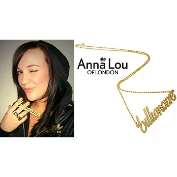 【Anna Lou OF LONDON】倫敦品牌 Billionaire 億萬富豪金水晶項鍊