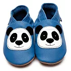 英國製Inch Blue,真皮手工學步鞋禮盒,Panda-Blue(6~12M)