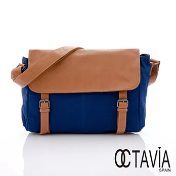 【Octavia 8 】雅美姬 菱格洞洞鍊條肩背包 - 咖蓋藍