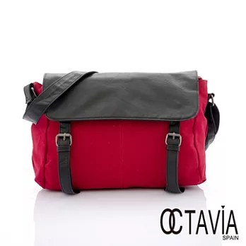 【Octavia 8 】雅美姬 菱格洞洞鍊條肩背包 - 黑蓋紅