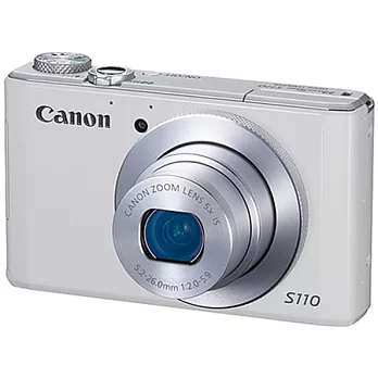 (公司貨) Canon S110 大光圈Wi-Fi超廣角夜拍機-送16G記憶卡+專用電池+原廠相機套/白色