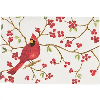 《NOW》印花餐墊(紅雀)