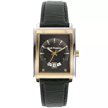 Hush Puppies 紳士品味雋久時尚腕錶-黑色