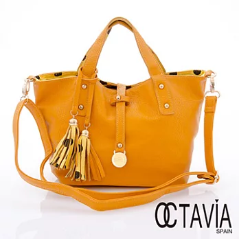 【Octavia 8 】LADYBIRD 可愛點點二面翻用流蘇手掛包 - 點點黃