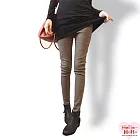 【HeHa】加絨加厚修身顯瘦小腳褲(共二色)-M(卡其)