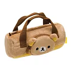 San-X 懶熊簡單生活系列圓筒提袋造型毛絨筆袋包。懶熊
