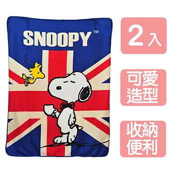 《SNOOPY》英倫風可愛刷毛毯(2入)