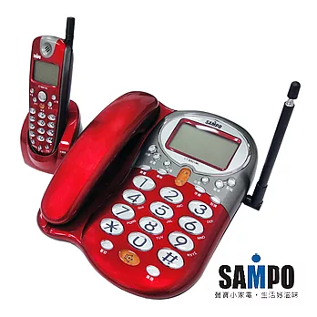 聲寶SAMPO-來電顯示親子電話/子母電話機(紅色)CT-B901ML
