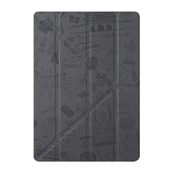 Ozaki O!coat Travel iPad Air多角度智慧型保護套-首爾(淺灰)