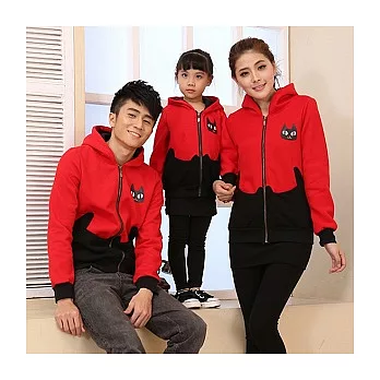 俏黑貓大紅外套親子裝情侶裝(媽媽)M紅