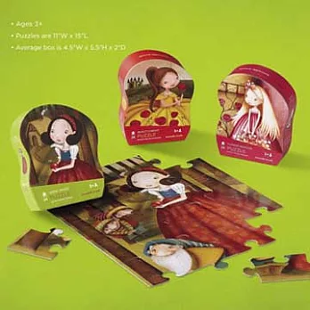 【美國Crocodile Creek】迷你造型拼圖系列-公主3入組