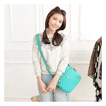 冰山袋鼠 日系防水斜側背兩用包-綠色-5013