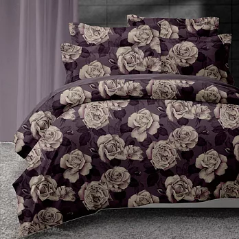《GALATEA-紫樣玫瑰》山寧泰防蟎抗菌系列單人三件式被套床包組