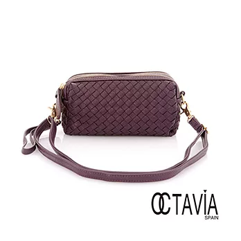 【Octavia 8 】夏綠蒂 編織手拿斜肩萬用小包 - 葡紫