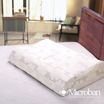 【Microban】抗菌波浪人體工學乳膠枕-1入