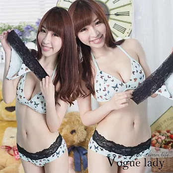 【Vogue Lady】蕾絲丁字蝴蝶系列(黑蕾絲)L黑蕾絲