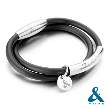 【&MORE】愛迪莫『Desire渴望』超濃鍺鈦手環L簡約黑