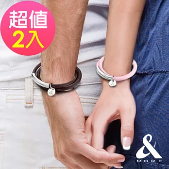 【&MORE】愛迪莫『Desire渴望』超濃鍺鈦對鍊(任選)手環x2 L號+M號