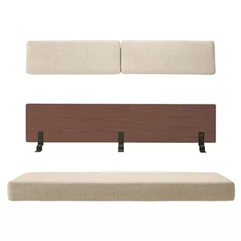 [MUJI 無印良品]白蠟木組合床用/沙發床配件/棕色