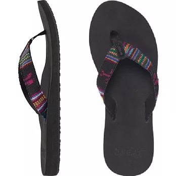 REEF瓜地馬拉編織織帶女款人字拖_黑/彩8黑/彩