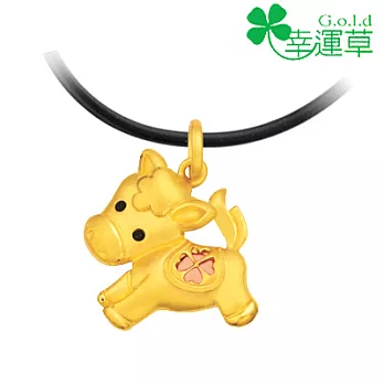 幸運草金飾 ♣瑪莉♣ 水晶黃金墜子