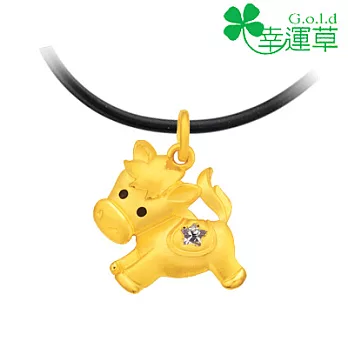 幸運草金飾 ♣馬文♣ 水晶黃金墜子