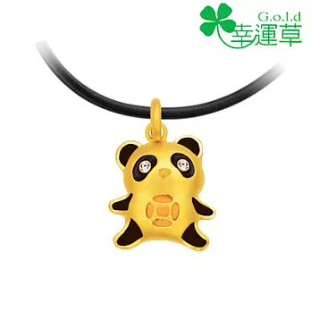 幸運草金飾 ♣圓寶♣ 琺瑯黃金墜子