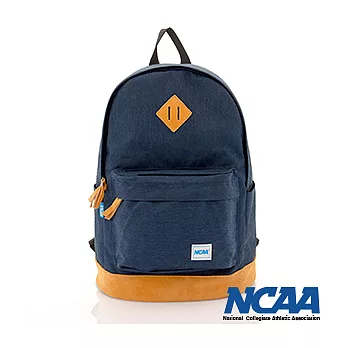 NCAA - 小豬筆電多彩後背包麂皮邊兒後背包 - 深藍
